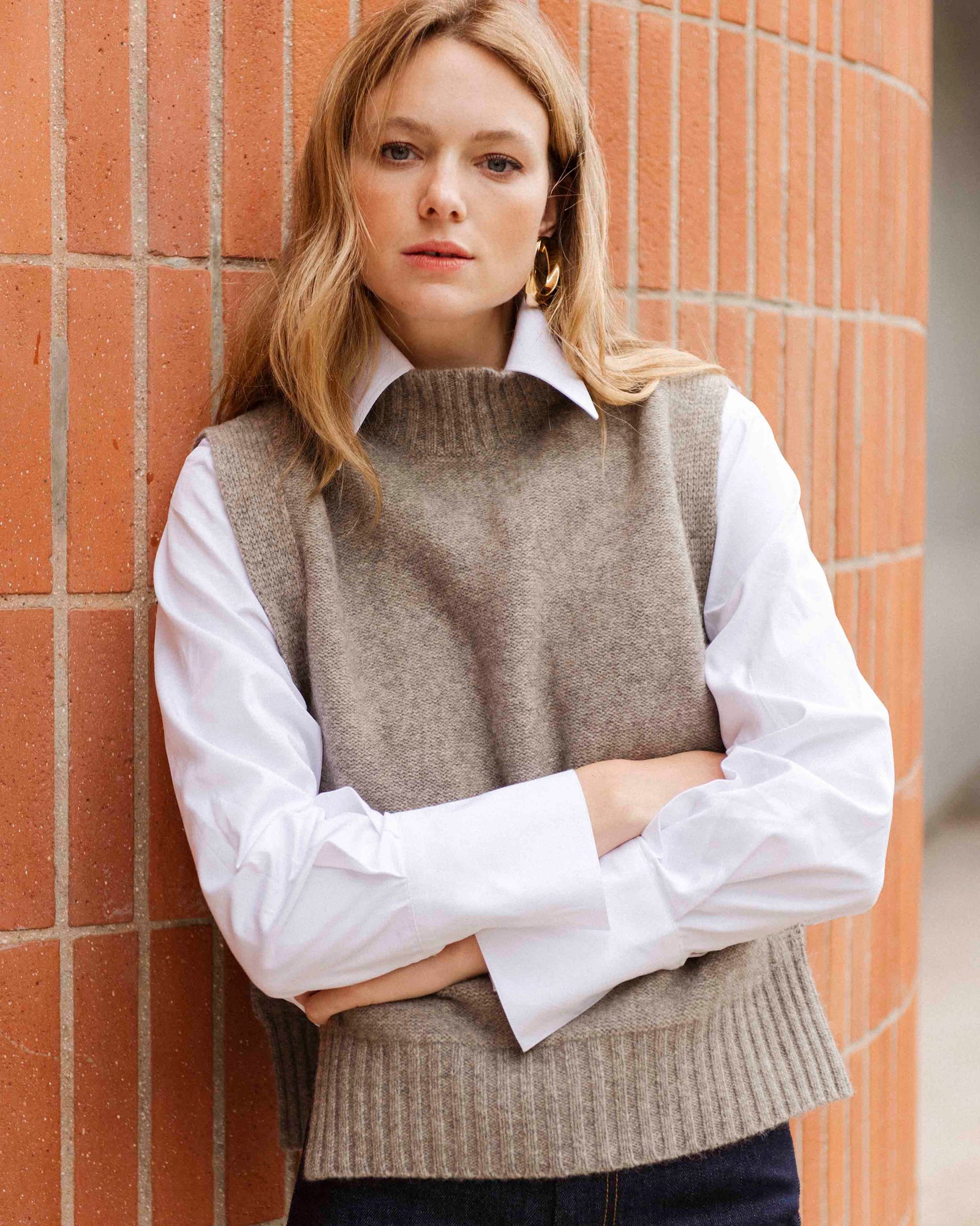 Pull col roulé en cachemire & laine Gris foncé - Pulls & cardigans