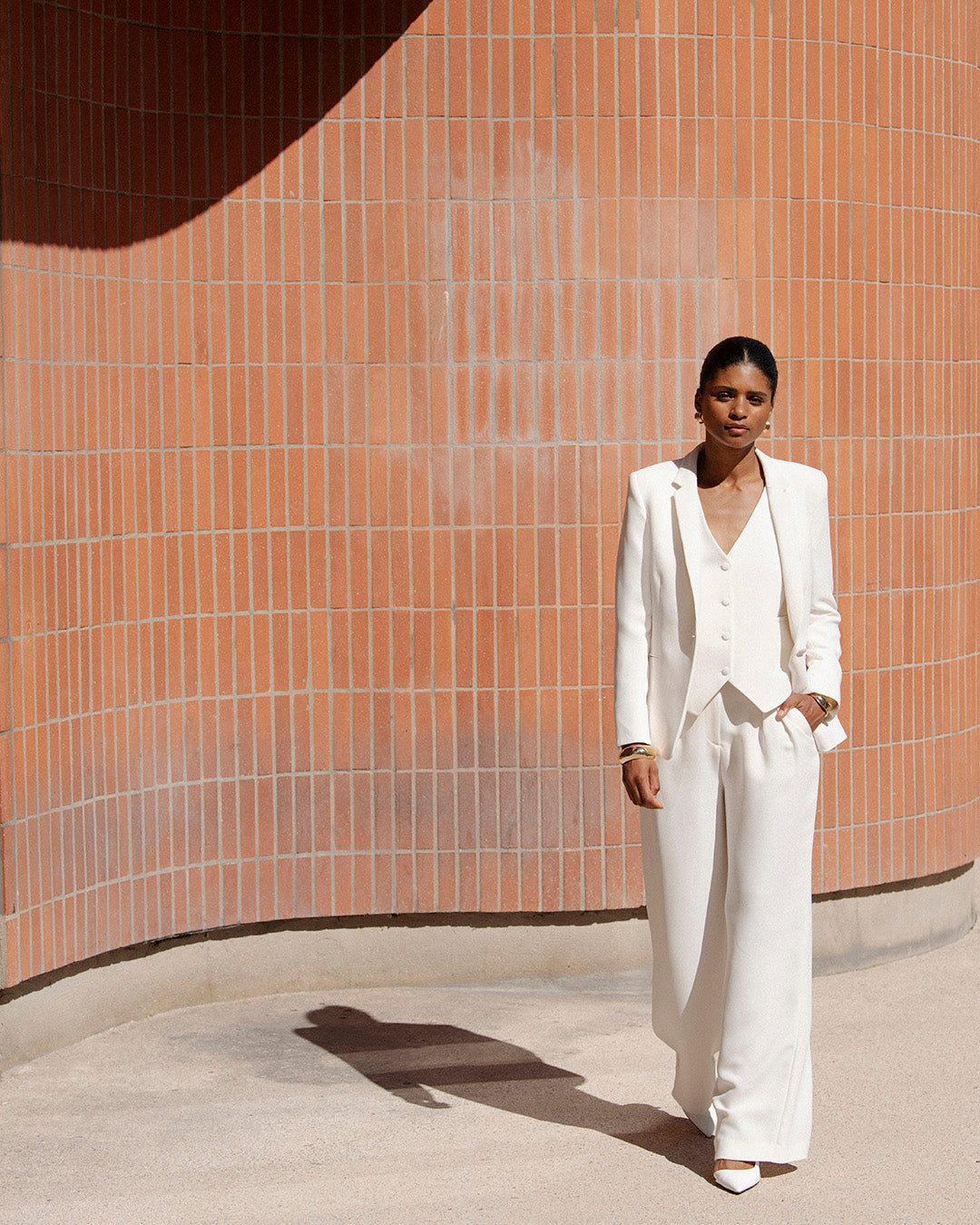 Panama palazzo pants - White
