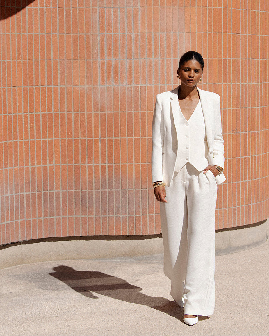 Panama palazzo pants - White