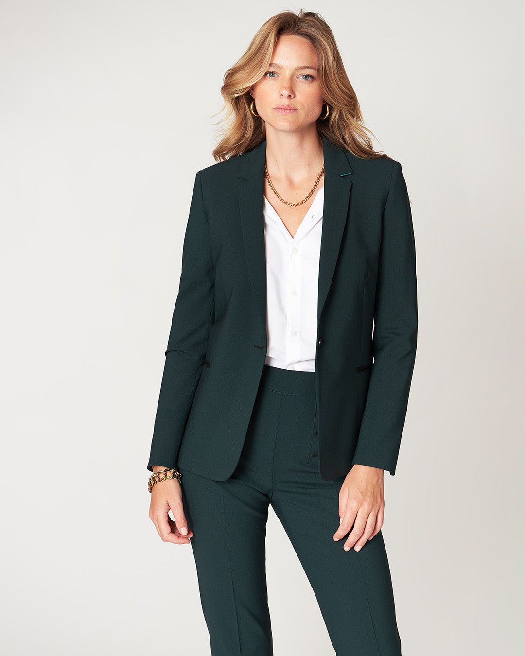 Veste vert bouteille femme sale