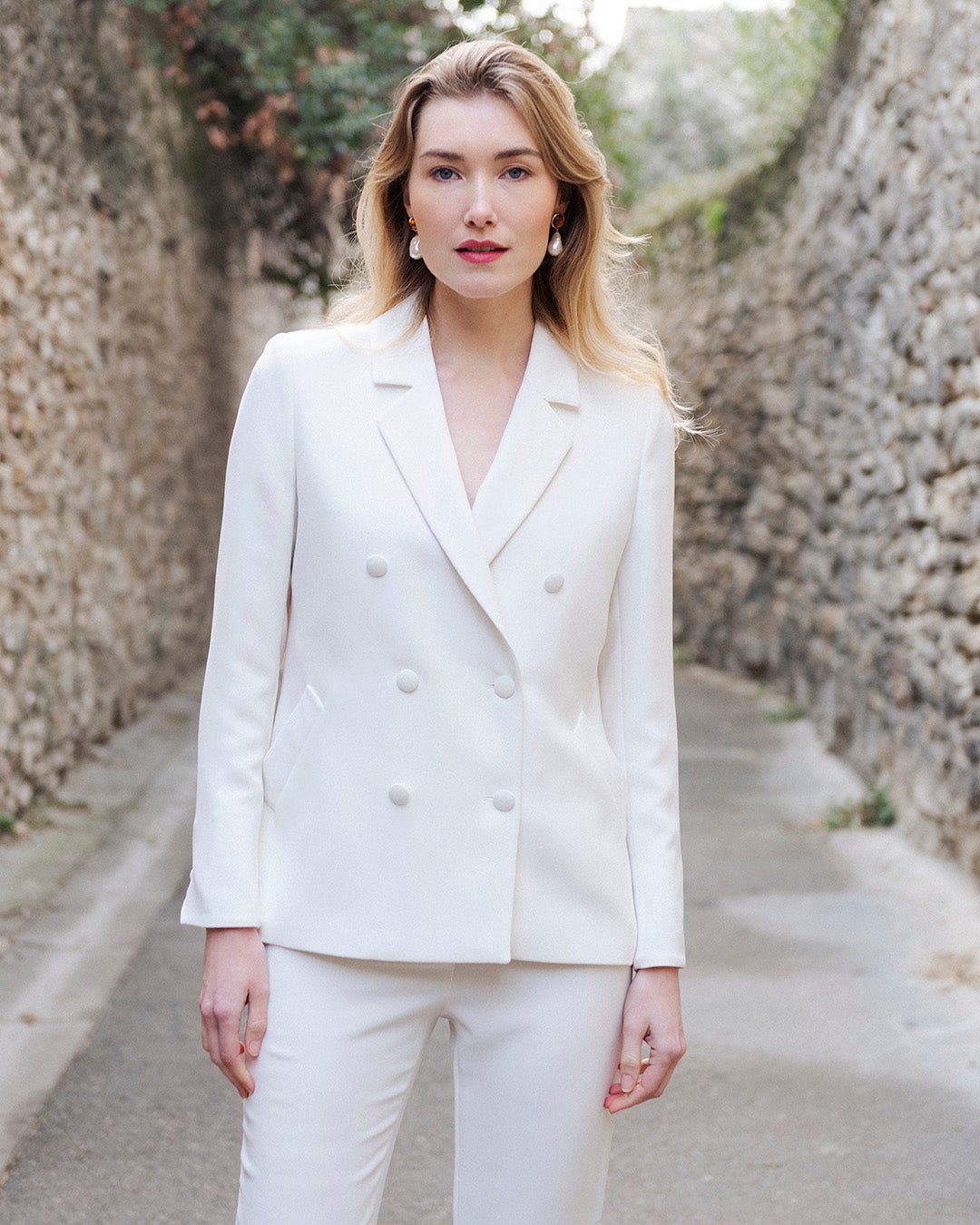Tailleur 2 Pièces Femme 2025 – Blazer Et Pantalon – Couleur Unie Slim Fit – Pour Bureau, Mariage, Cérémonie