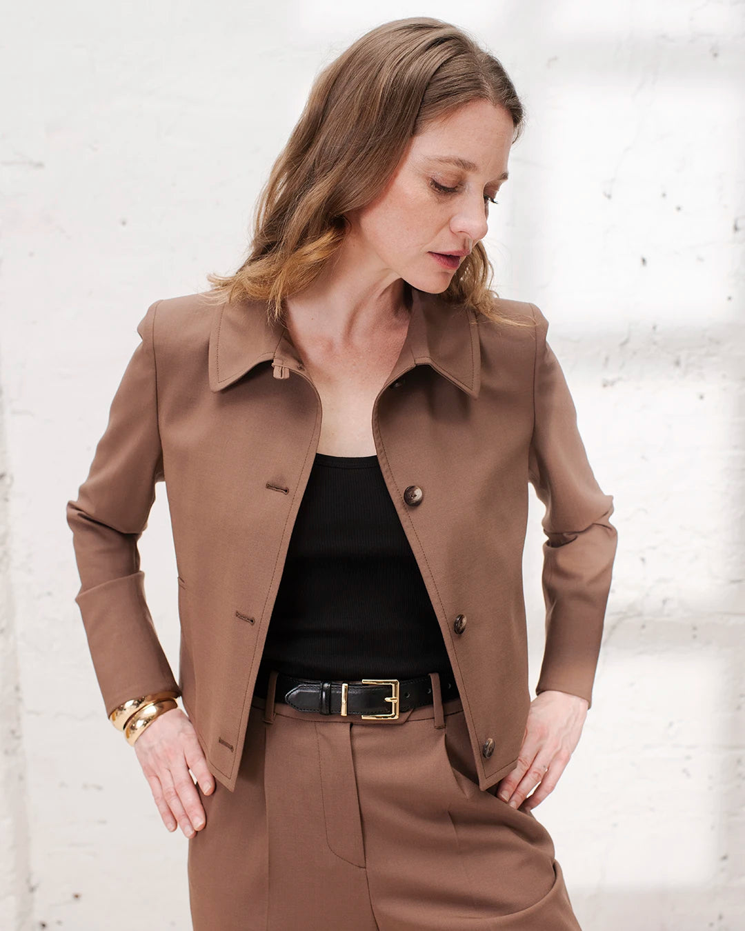veste-blouson-marron-femme-ceremonie-elegante-laine