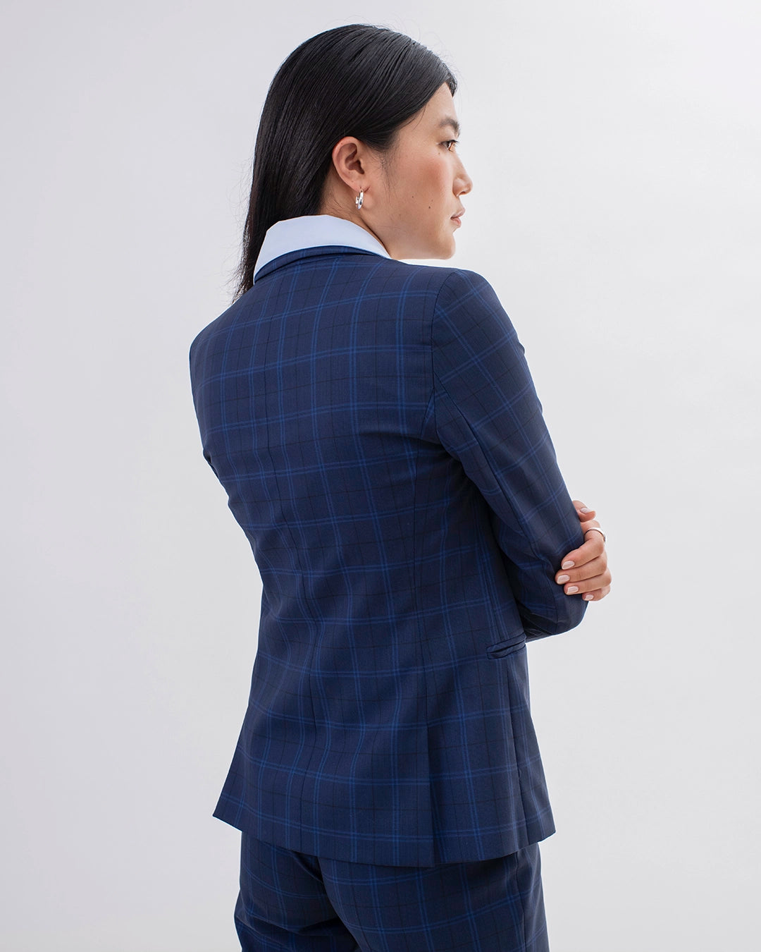 Veste blazer - Tartan Bleu