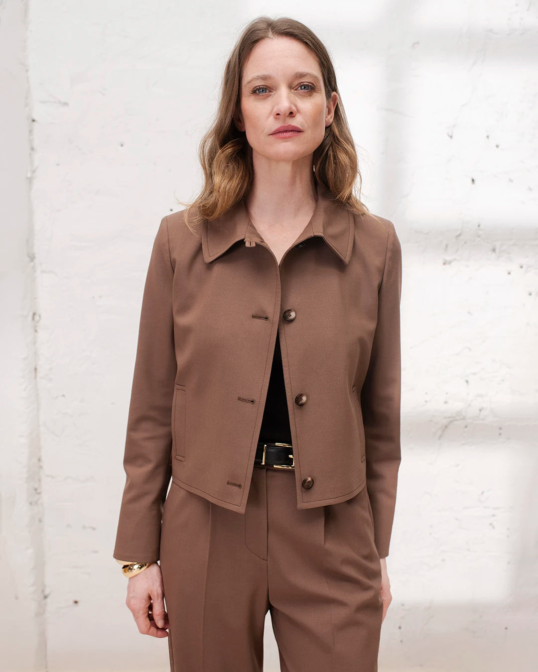 veste-blouson-marron-femme-ceremonie-elegante-laine