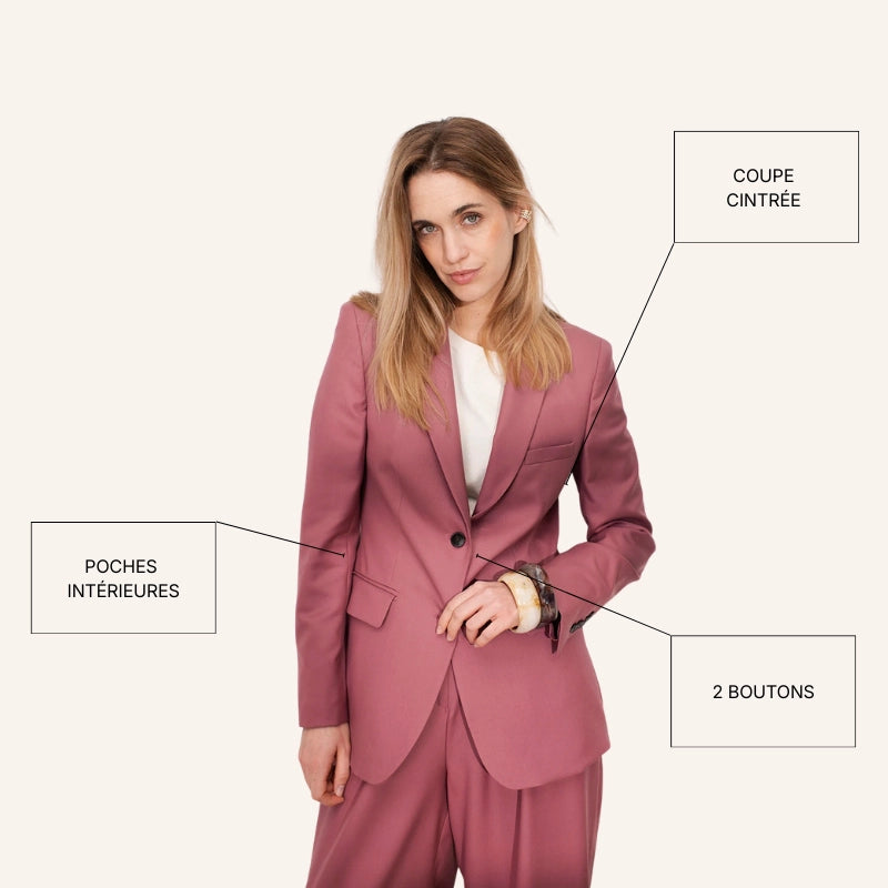 veste de tailleur pour femme cintrée parfaite pour les morphologies X