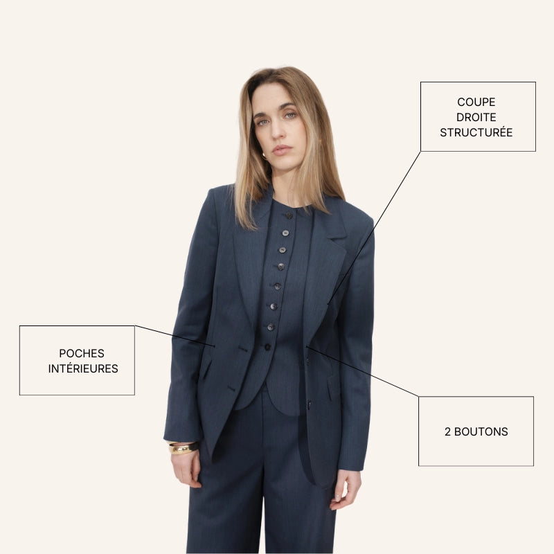 veste ensemble de tailleur pour femme coupe flatteuse parfaite pour une tenue de travail