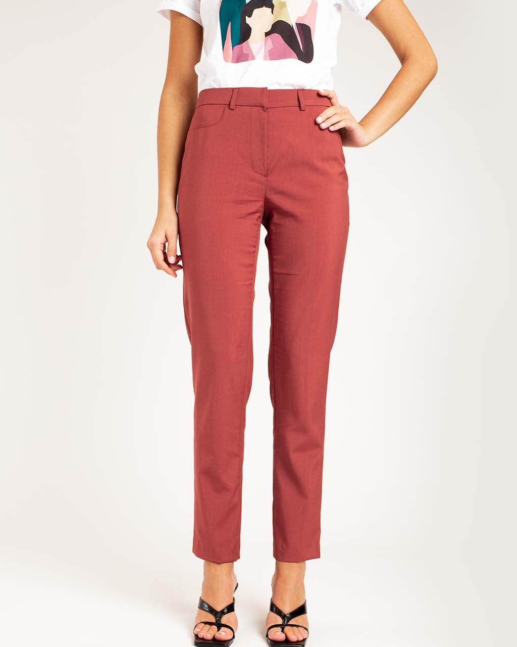 Pantalon Cigarette New-York - Rose Brique