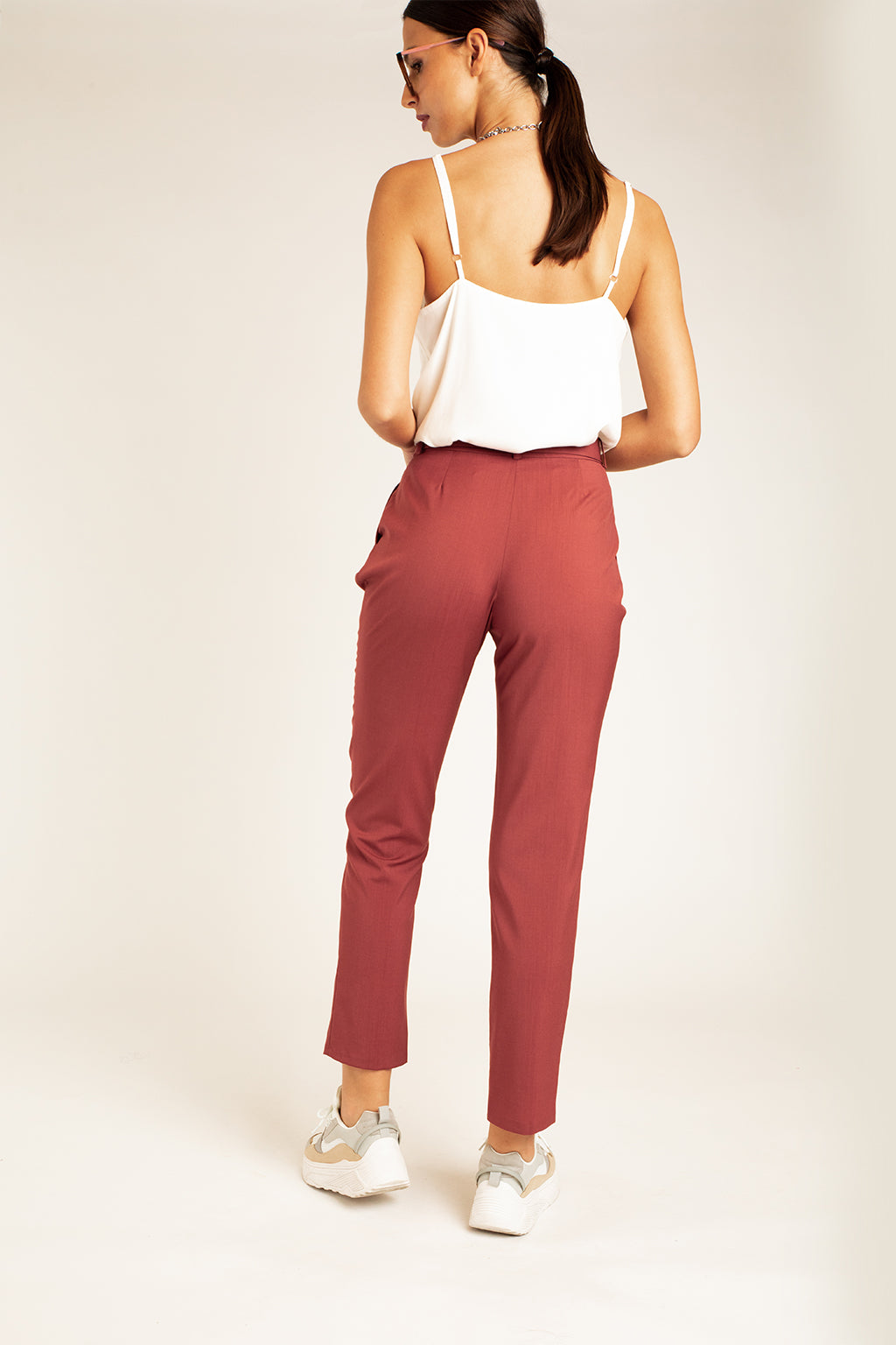 Pantalon carotte Casablanca - Rose Brique
