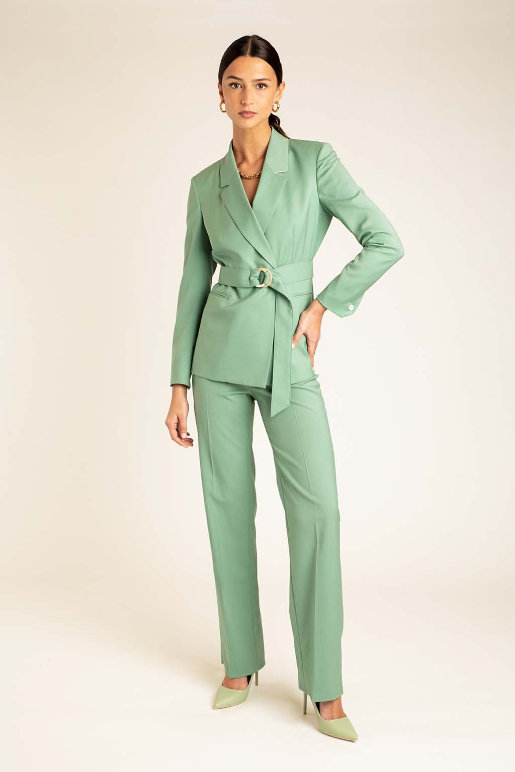 Veste ceinturée Olbia - Pistache